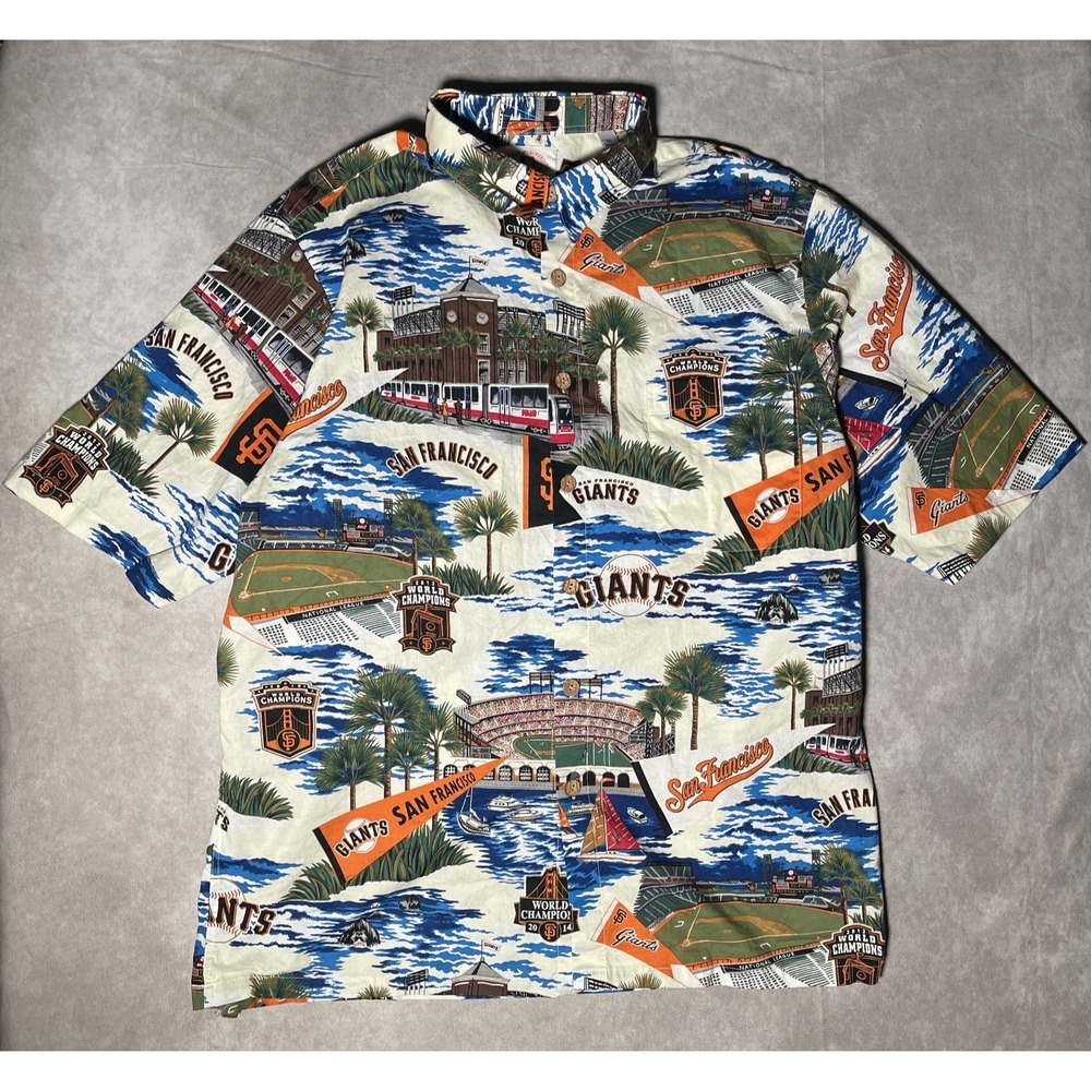Reyn Spooner San Francisco Giants Shirt Mens XXL Hawaiian MLB Button Up